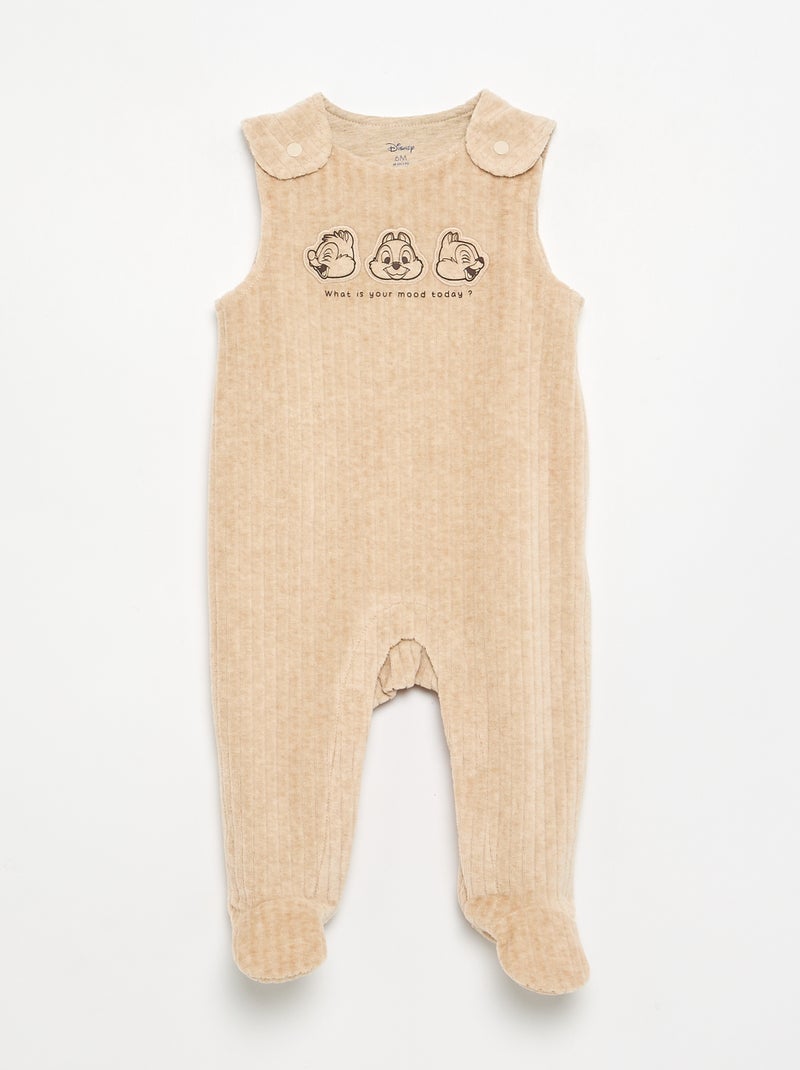 Ensemble nuit 2 pièces - Dors bien sans manches + body Beige - Kiabi