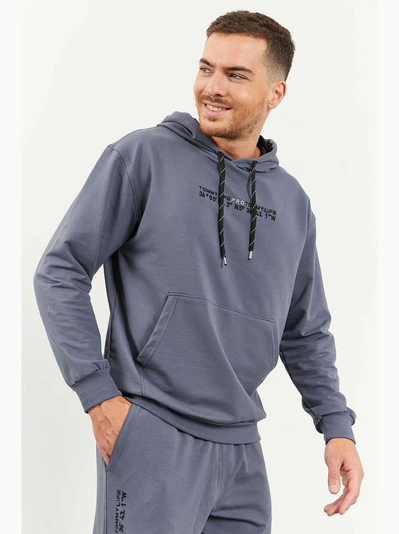 Ensemble oversize sweat à capuche et pantalon tommy Bleu - Kiabi
