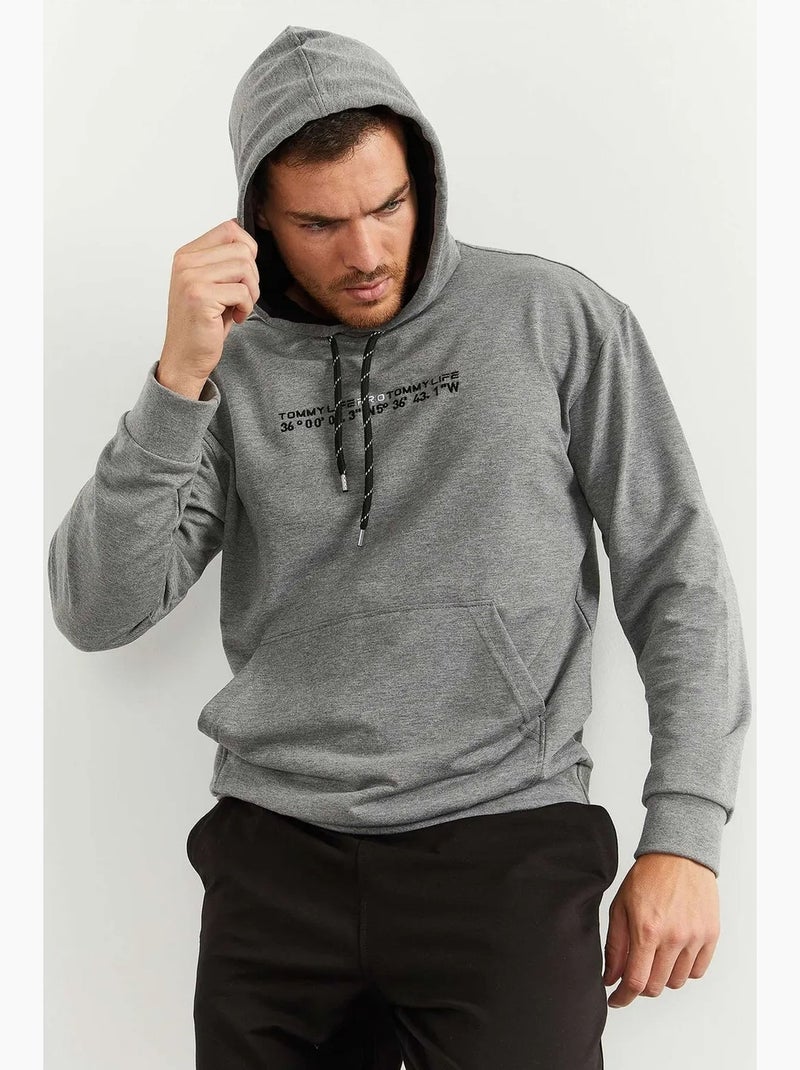 Ensemble oversize sweat à capuche et pantalon tommy Gris clair - Kiabi