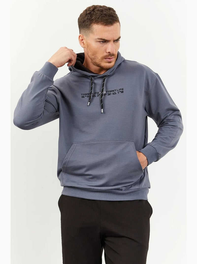 Ensemble oversize sweat à capuche et pantalon tommy Gris foncé - Kiabi