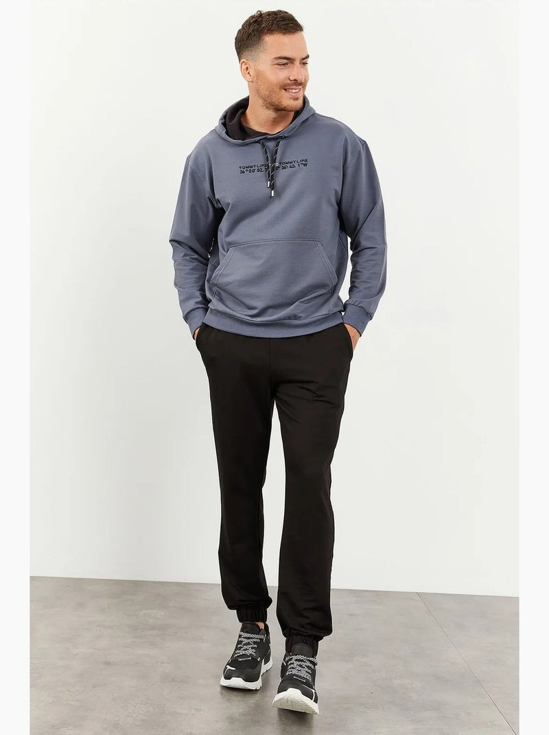 Ensemble oversize sweat à capuche et pantalon tommy Gris foncé - Kiabi