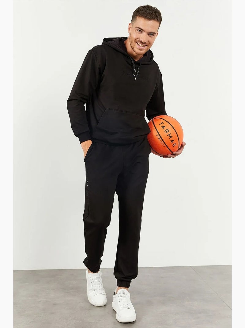 Ensemble oversize sweat à capuche et pantalon tommy Noir - Kiabi