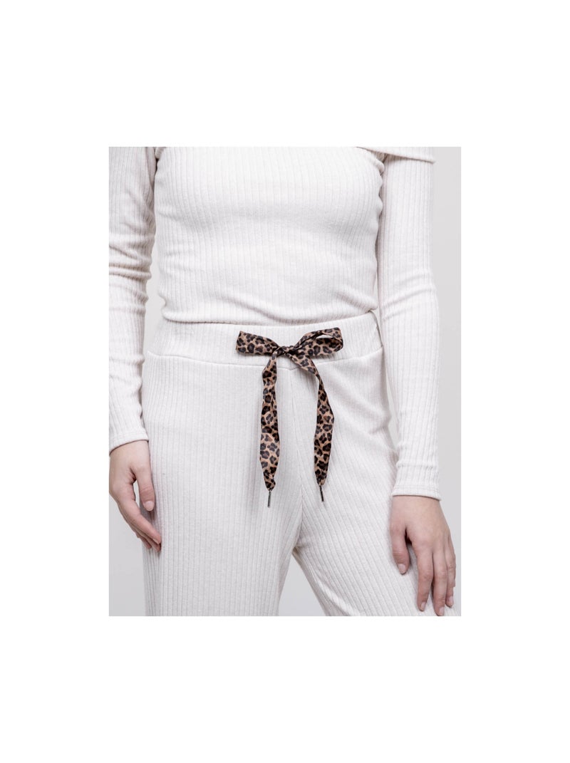 Ensemble pantalon côtelé ECHALA Ecru - Kiabi