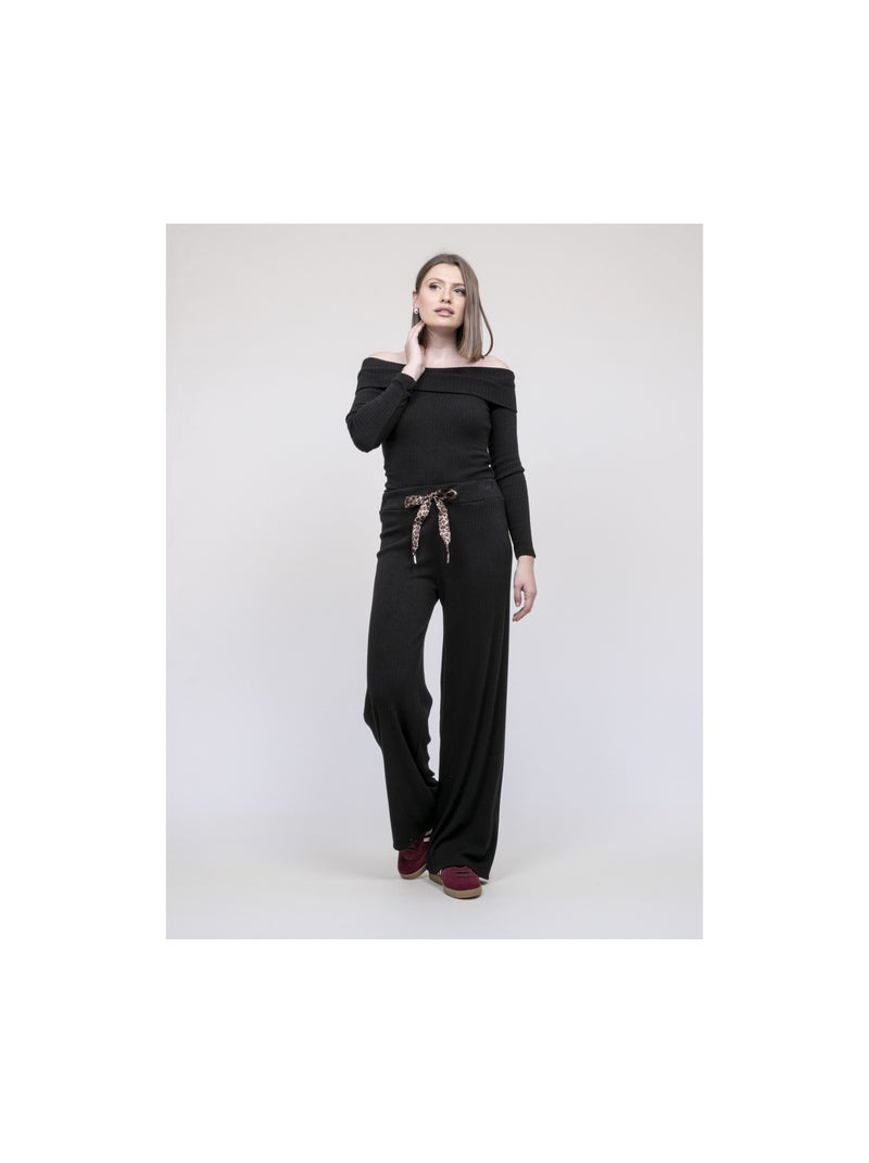 Ensemble pantalon côtelé ECHALA Noir - Kiabi