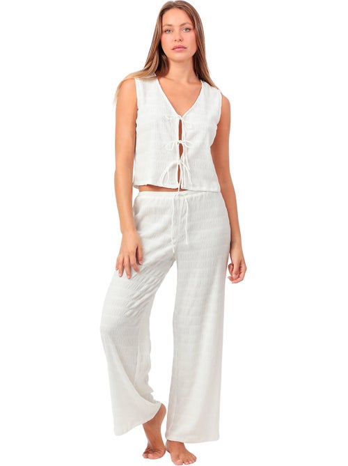 Ensemble pantalon et top sans manches Halter Style - Kiabi
