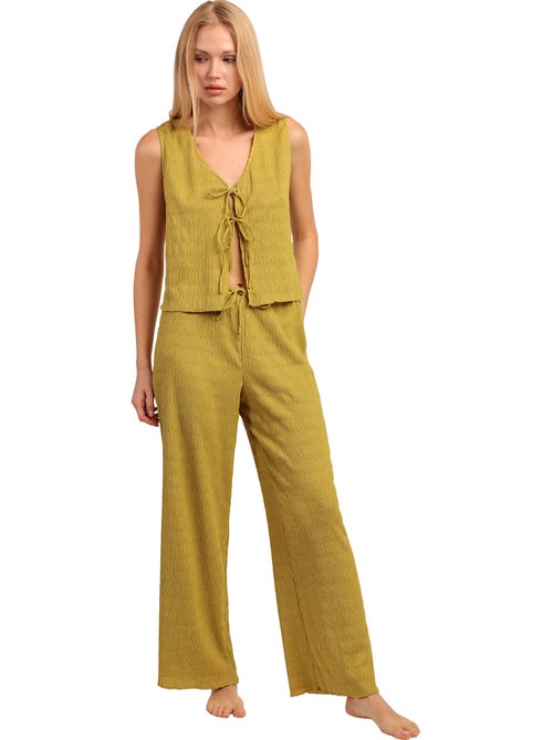 Ensemble pantalon et top sans manches Halter Style - Kiabi