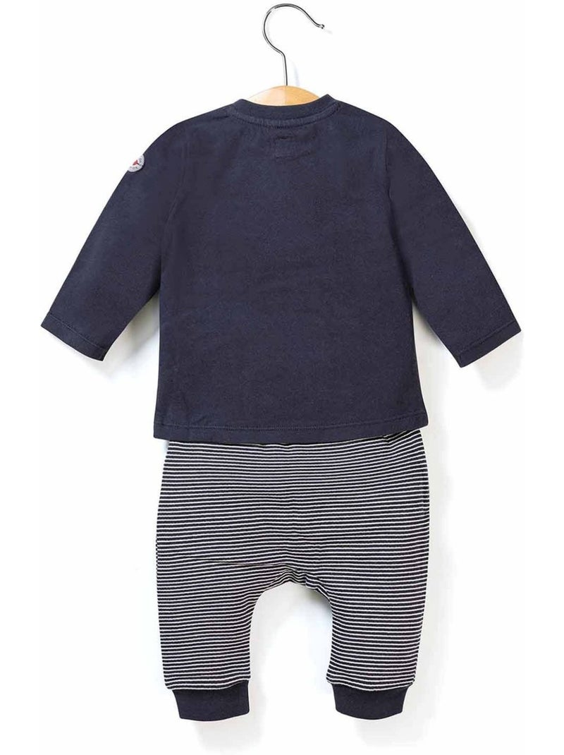 Ensemble pantalon + haut - terre de marins Bleu marine - Kiabi