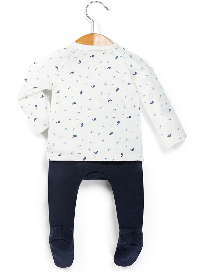 Ensemble pantalon + haut - Terre de Marins Bleu - Kiabi