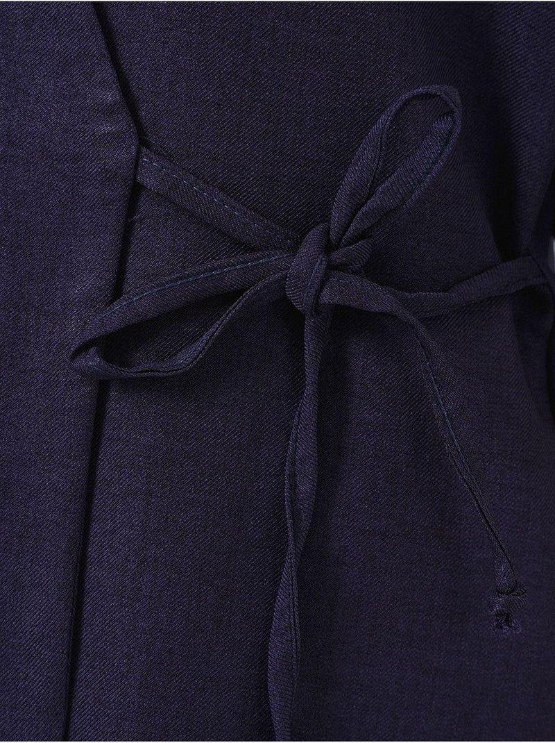 Ensemble pantalon kimono surdimensionné à col en v et fermeture à nouer bdart Bleu marine - Kiabi