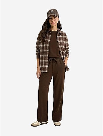 Ensemble pantalon large taille mi-haute et t-shirt à col rond lucci