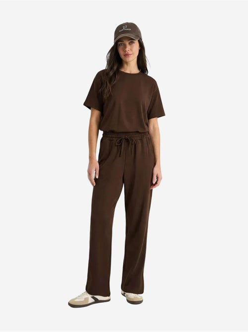 Ensemble pantalon large taille mi-haute et t-shirt à col rond lucci - Kiabi Ensemble pantalon large taille mi-haute et t-shirt à col rond lucci - Kiabi