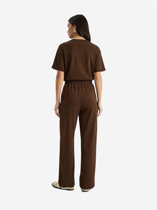 Ensemble pantalon large taille mi-haute et t-shirt à col rond lucci - Kiabi Ensemble pantalon large taille mi-haute et t-shirt à col rond lucci - Kiabi