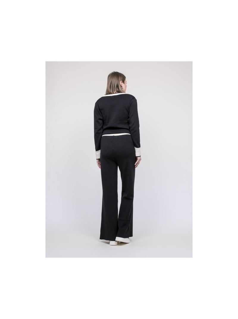Ensemble pantalon maille ELINE Noir - Kiabi