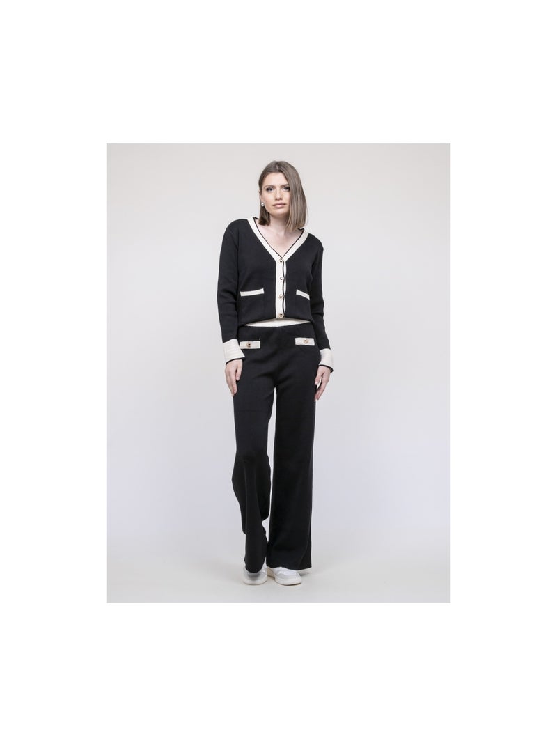 Ensemble pantalon maille ELINE Noir - Kiabi