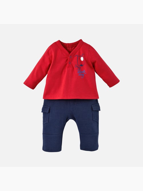ENSEMBLE PANTALON MARINE GARCON - Kiabi