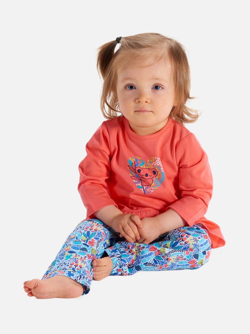 ENSEMBLE PANTALON NAISSANCE FILLE ESTELLE Rose - Kiabi