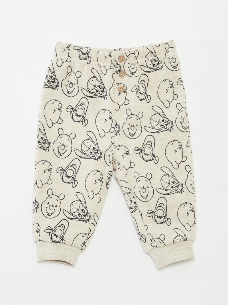 Ensemble pantalon + t-shirt + sweat à capuche 'Winnie' - 3 pièces Beige - Kiabi