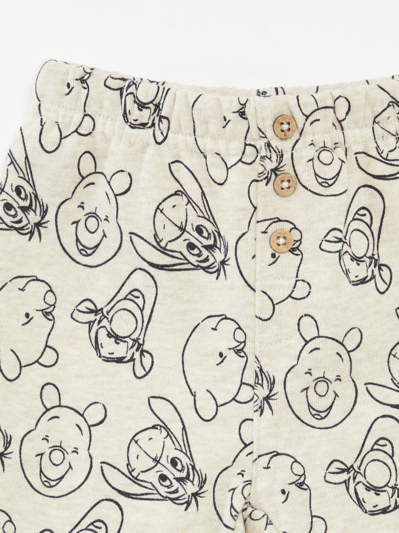 Ensemble pantalon + t-shirt + sweat à capuche 'Winnie' - 3 pièces Beige - Kiabi