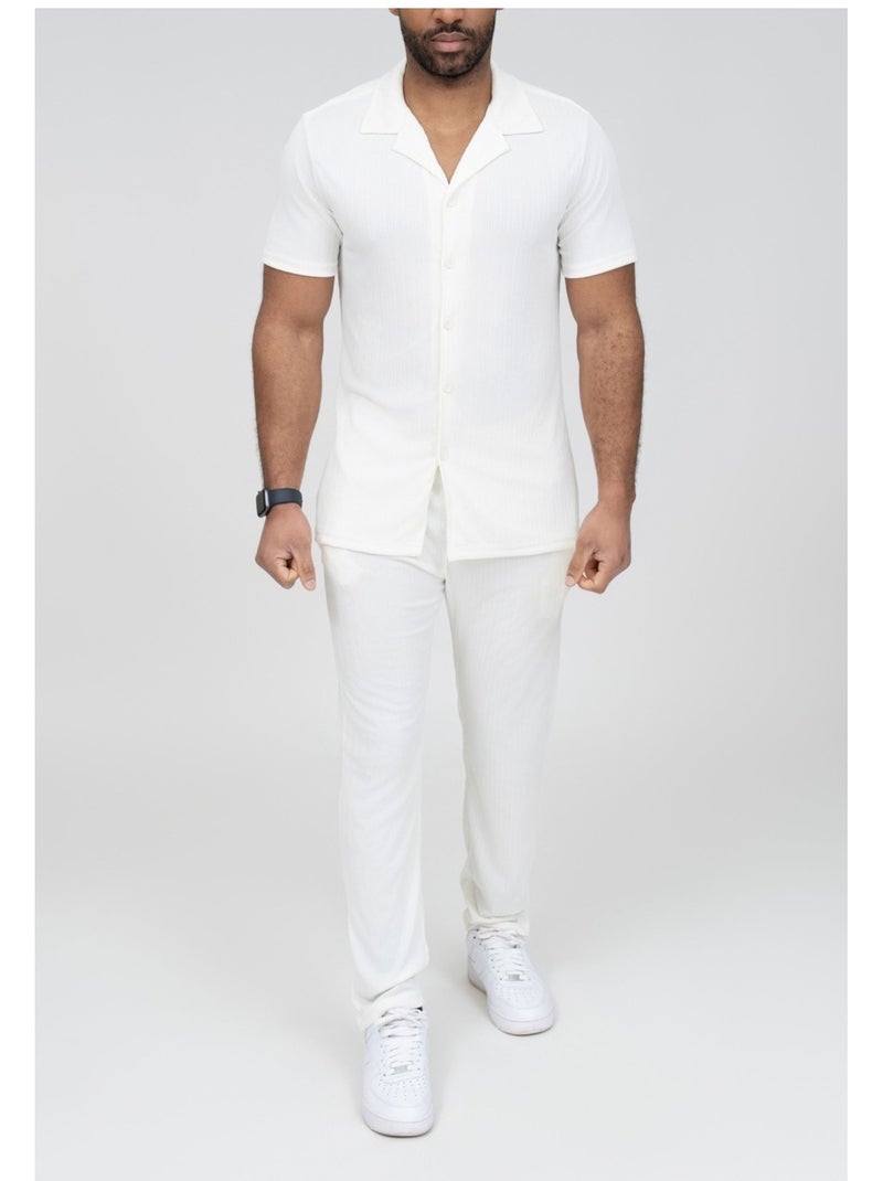 Ensemble Pantalon,Chemise Kebello Blanc - Kiabi