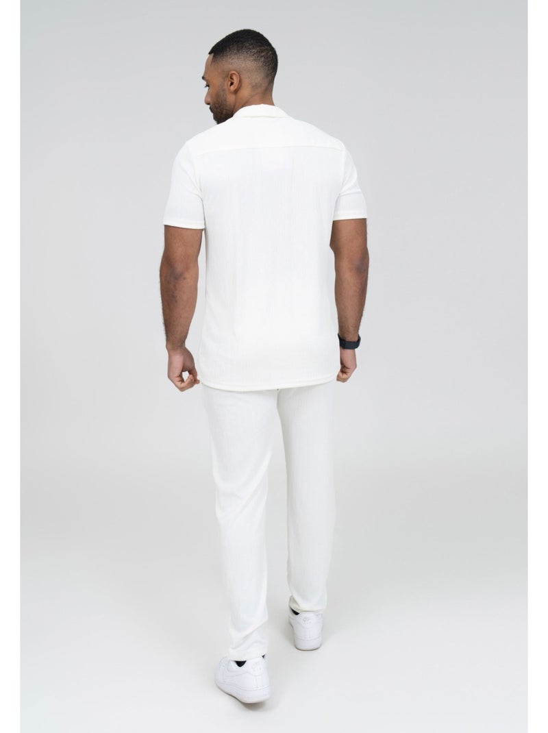 Ensemble Pantalon,Chemise Kebello Blanc - Kiabi