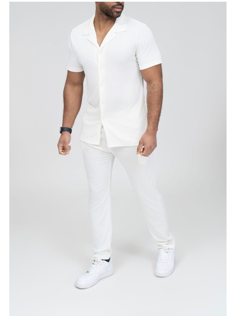 Ensemble Pantalon,Chemise Kebello Blanc - Kiabi