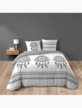 Ensemble parure de couette + drap housse - Coton - Indian dream