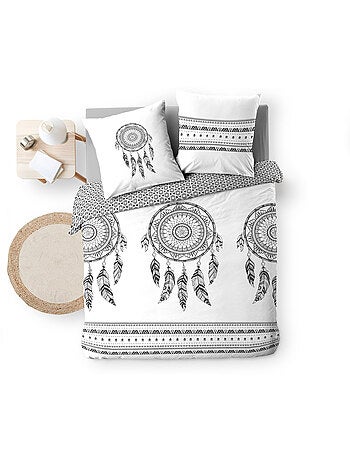 Ensemble parure de couette + drap housse - Coton - Indian dream