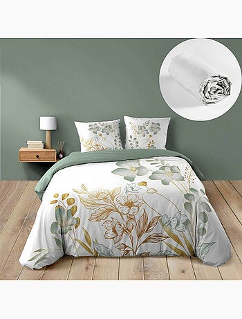 Ensemble parure de couette + drap housse - Coton - Lolita