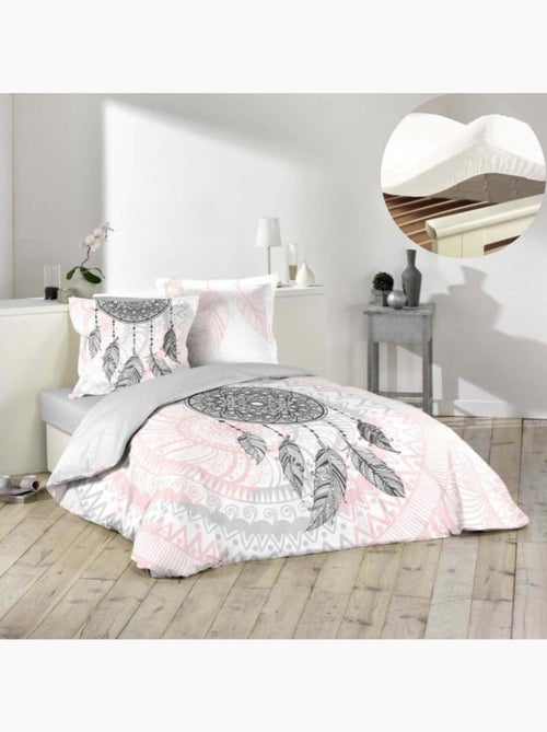 Ensemble parure de couette + drap housse - Coton - Namasté - Kiabi
