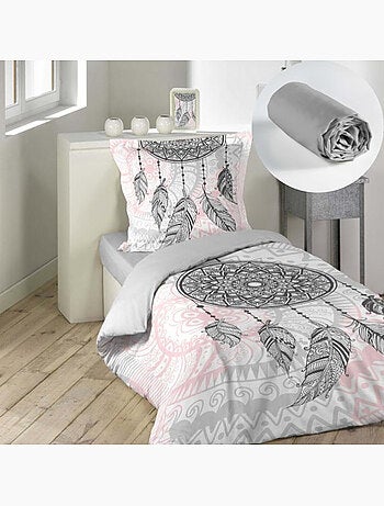 Ensemble parure de couette + drap housse - Coton - Namasté