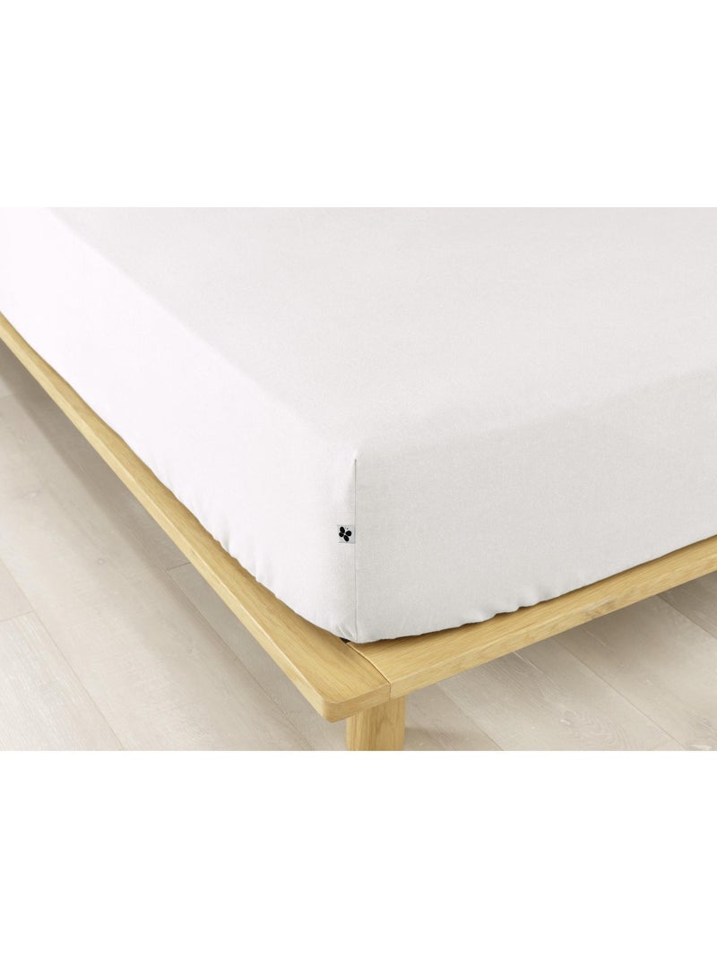 Ensemble Parure + Drap housse - Flanelle douce et chaude - Candice Blanc - Kiabi