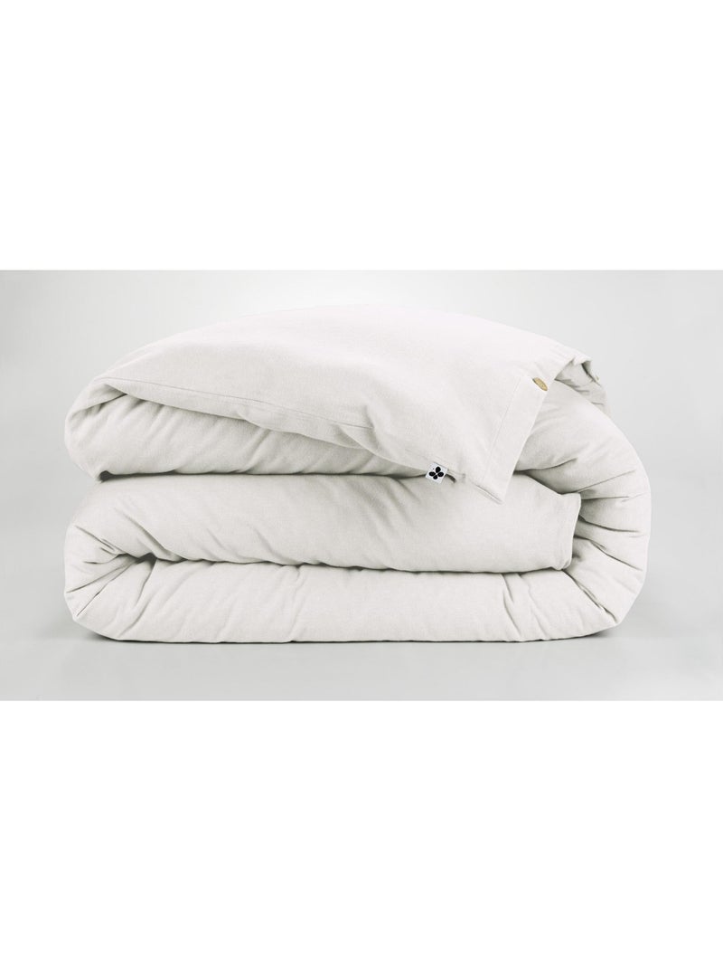 Ensemble Parure + Drap housse - Flanelle douce et chaude - Candice Blanc - Kiabi