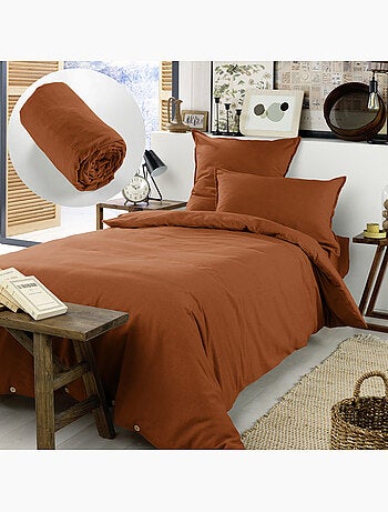 Ensemble Parure + Drap housse - Flanelle douce et chaude - Candice