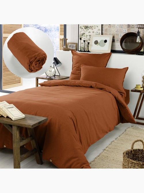 Ensemble Parure + Drap housse - Flanelle douce et chaude - Candice - Kiabi
