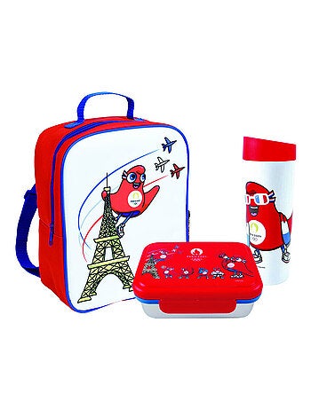Ensemble Pique-nique Jeux Olympiques - Sac à dos + Gourde + Boîte à goûter