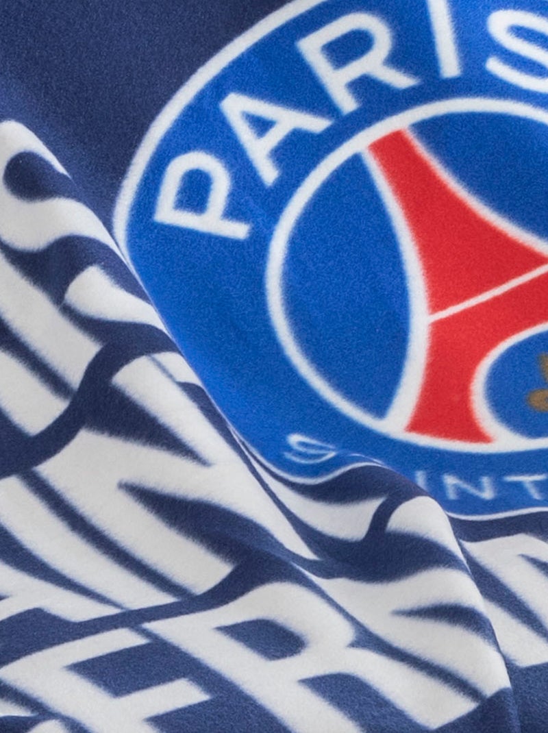 Ensemble Plaid classic et Coussin, PSG RAYURES Bleu - Kiabi