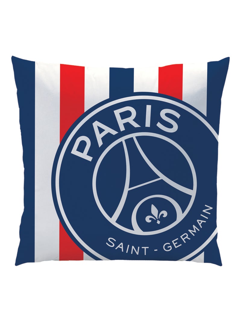 Ensemble Plaid classic et Coussin, PSG RAYURES Bleu - Kiabi