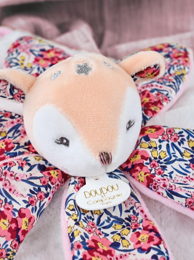 Ensemble plaid + doudou pétale polyester collection DUO BOH'AIME rose 2 pièces Multicolore - Kiabi