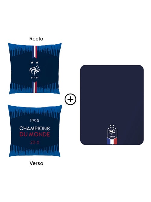 Ensemble Plaid et Coussin, FFF CHAMPIONS - Kiabi