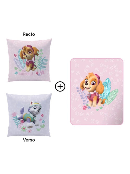 Ensemble Plaid et Coussin, PAT PATROUILLE PARADISE - Kiabi Ensemble Plaid et Coussin, PAT PATROUILLE PARADISE - Kiabi