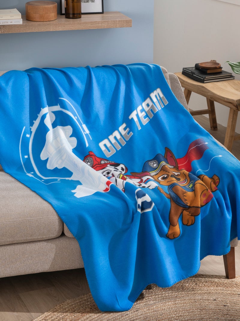 Ensemble Plaid et Coussin, PAT PATROUILLE READY FOR ACTION Bleu - Kiabi