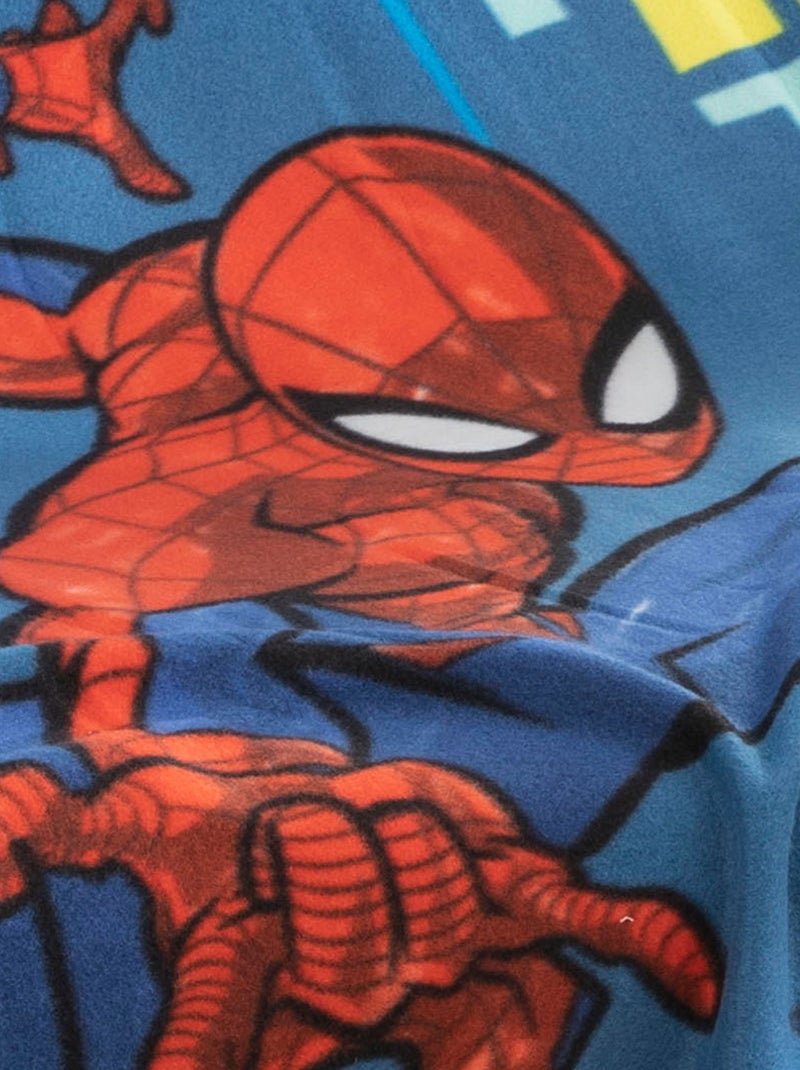 Ensemble Plaid et Coussin, SPIDERMAN HERO Bleu - Kiabi