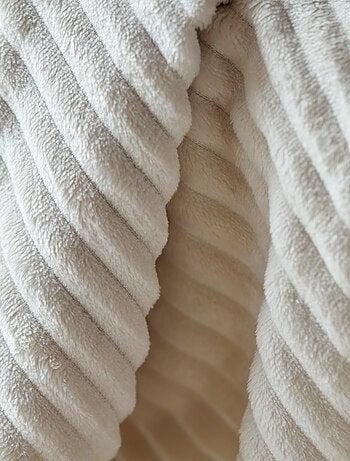 Ensemble plaid et sac doux côtelé