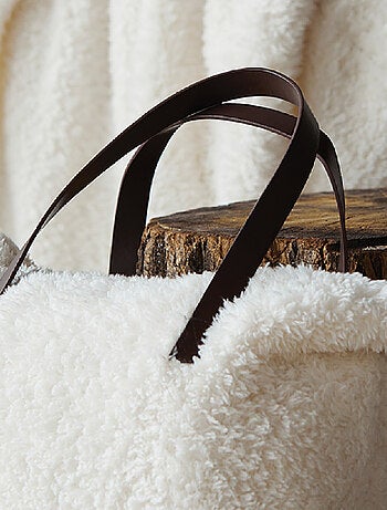 Ensemble plaid et sac Sherpa