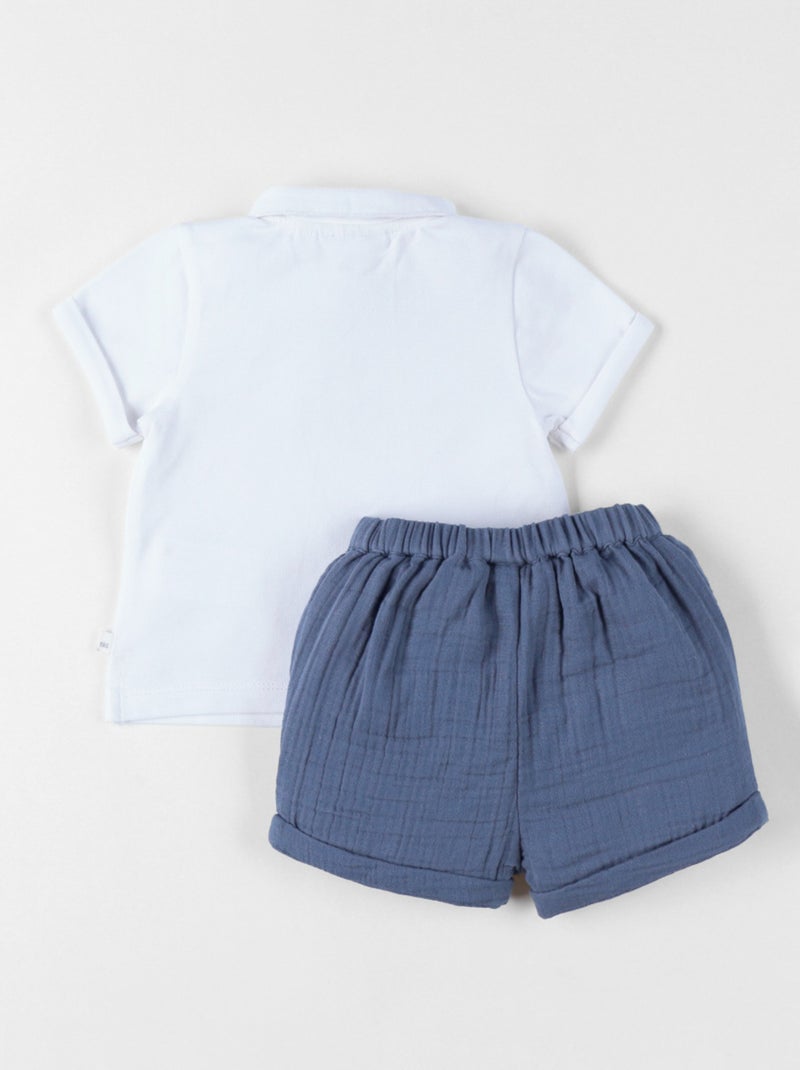 Ensemble Polo avec short, Coton Noukie's Blanc - Kiabi