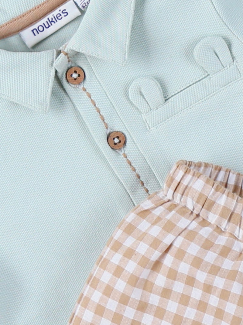 Ensemble Polo avec Short, Coton Noukie's Bleu turquoise - Kiabi