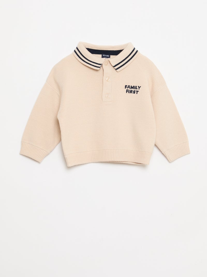 Ensemble polo chaud + pantalon - 2 pièces Beige - Kiabi