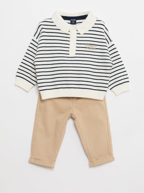 Ensemble polo chaud + pantalon - 2 pièces - Kiabi