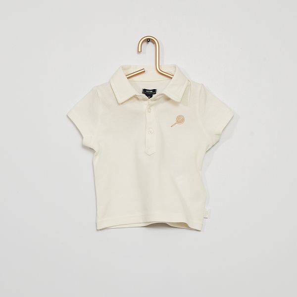 Ensemble Polo Pantalon Eco Concu Bebe Garcon Blanc Beige Kiabi 7