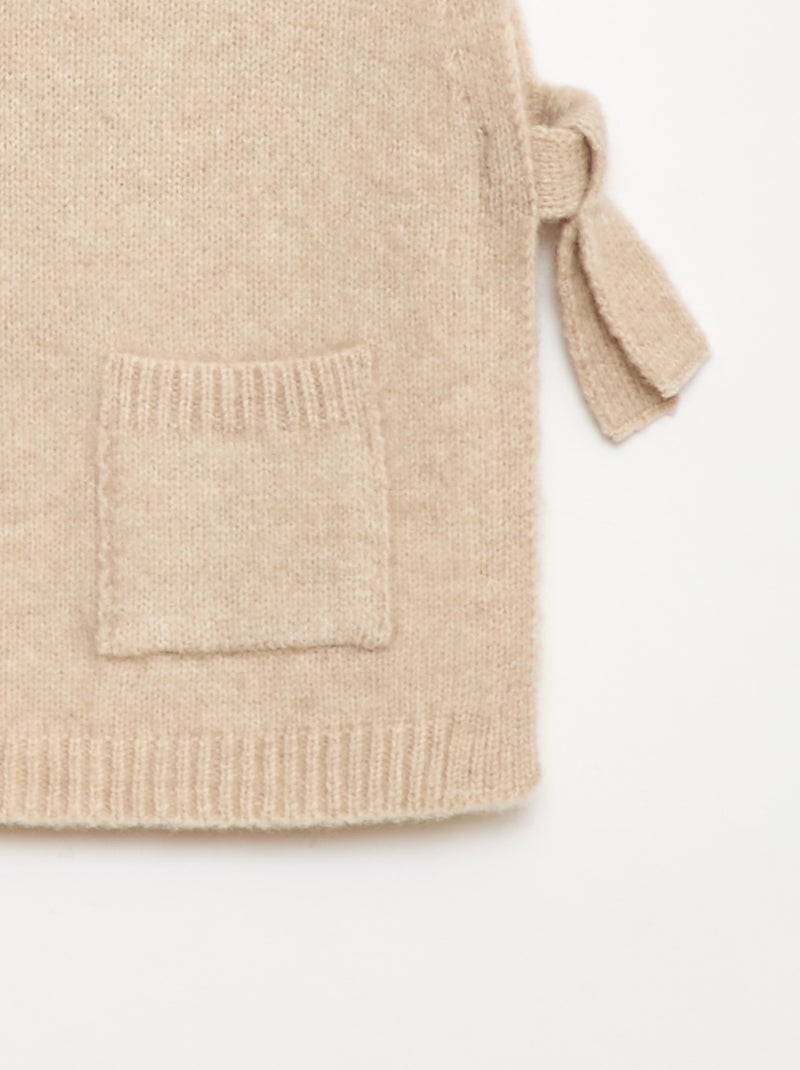 Ensemble pull + écharpe fine Beige - Kiabi